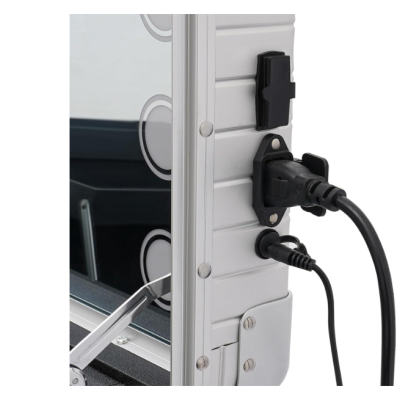 Mala Trolley Camarim Profissional com Luzes LED - Cor Prata