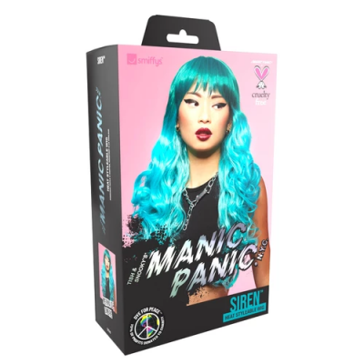 Peruca De Comprimento Longo Com Cachos E Franja - Mermaid Ombre - Manic Panic