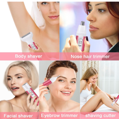 Kit Máquina Depilatória para Mulher| Elétrica 5 Cabeças