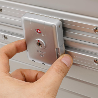 Mala Trolley Camarim Profissional com Luzes LED - Cor Prata