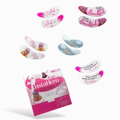 Pink Flash Kit Instahero Patches Instagramáveis 5 Pares
