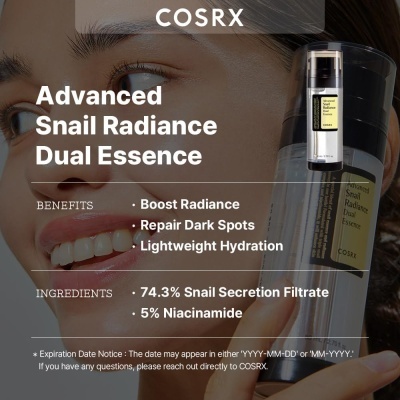 COSRX – Advanced Snail Radiance Dual Essence 80 ml