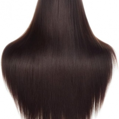 Cabeça de Treino Castanho Escuro Sintético 69Cm + Suporte