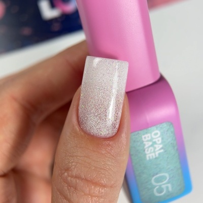 Opal Base Nº5 – Translúcida Glitter Branco – 13 ml LUNAmoon
