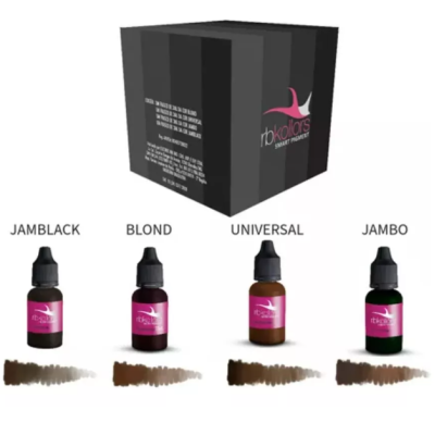 Kit Pigmentos 4 RB Kollors 5ml Micropigmentação Microblading