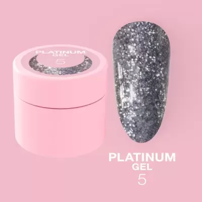 Platinum Gel Nº5 – Prateado Escuro Metálico – 5 ml LUNAmoon
