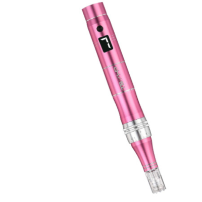 🌸 Dermapen Rosa Recarregável + 12 Cartuchos