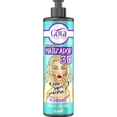 Matizador Condicionador 3D Platinado Gota Dourada 300 ml
