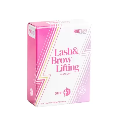 Pink Flash Lash & Brow Lift – Passo 1 Permanente (10 × 1,5 ml)