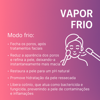Vaporizador Duplo 3 em 1 Ozono faz Quente e Frio
