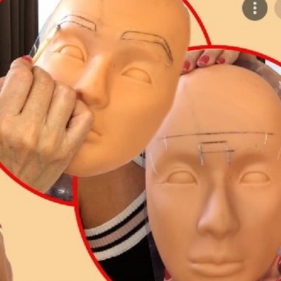 Cabeça Rosto 3D com suporte para treino Micropigmentação