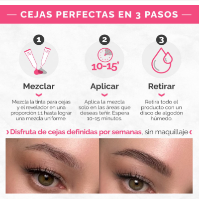 Kit de Tintura de Sobrancelha Castanho Claro  RB RENATA BEAUTY - Entrega Imediata 🟢