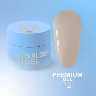 Gel Premium Nº12 – Gel Construção Bege Claro – 15 ml LUNAmoon