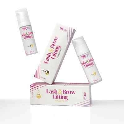 Kit Pink Flash Pump Lash & Brow Lift Passo 1 + Passo 2 (15 ml cada)