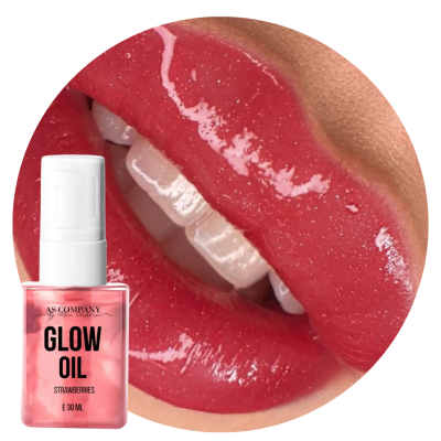 Glow Oil Morango | Óleo Fotográfico Pós-PMU & Hydra Gloss 30 ml