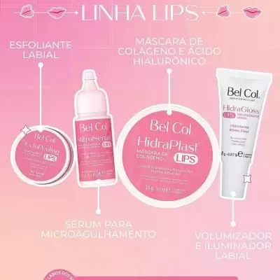 Kit Hidra Lips Tratamento Labial Hidragloss - Bel Col