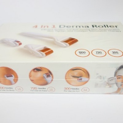 Kit Dermaroller 4 Em 1 Para Corpo E Rosto Com 1200 720 E 300 Agulhas