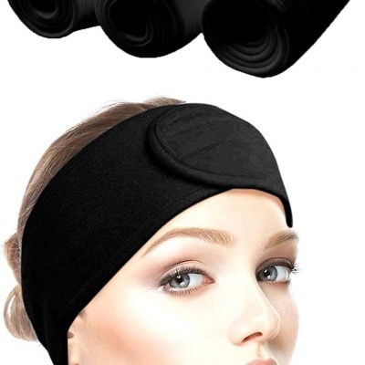 🌸 Faixa para Cabelo Preto/Branco/Rosa 3 und