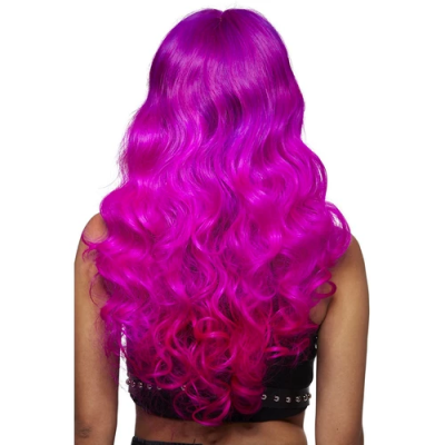 🌸 Peruca De Comprimento Longo Com Cachos E Franja - Fuchsia Passion - Manic Panic🌸