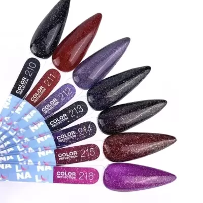 Verniz Gel Refletivo – Color Reflection Nº214 Roxo Escuro – 13 ml LUNAmoon