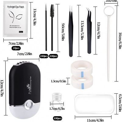 Kit de Extensão de Pestanas Pink ou Preto com Vários Acessórios🌸