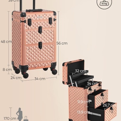 Mala Trolley Profissional Estética Marselha