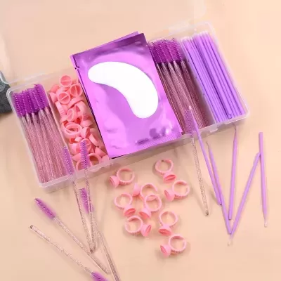 Kit Lilac Extensão de Pestanas Com Organizador – 180 Peças