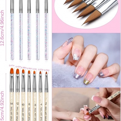 Kit Pincéis Acrílico Unhas 33 Peças