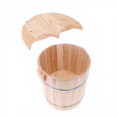 Bacia Madeira Com Tampa Pedicure Calista Spa Estética