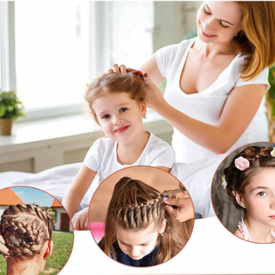 Cabeça de Manequim Red para Treino Cabelo Sintético