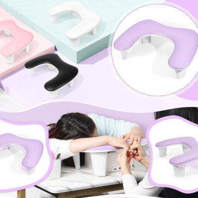 Apoio de Braços para Unhas em Pele Sintética – Formato U