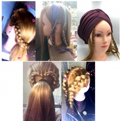 Cabeça de Treino Castanho Claro Sintético 69Cm + Suporte