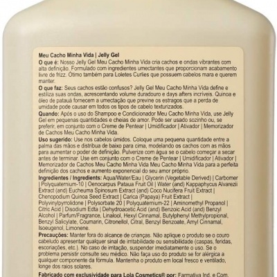 Meu Cacho Minha Vida Jelly Gel Capilar 500ml Lola Cosmetics