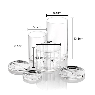 Organizador em Acrílico com Tampa 3 em 1