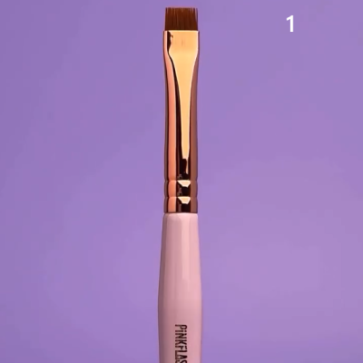 Pink Flash Fine Lines 01 - Pincel Para Tintura e Definição de Sobrancelhas