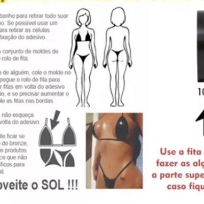 Kit Bronze - 1 Cartela De Biquíni Adesivo + 1 Fita - PRÉ-VENDA📍20 a 35 dias úteis