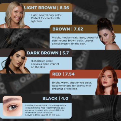 OkO Lash&Brow Tintura Híbrida Líquida H2O Castanho Claro 15ml