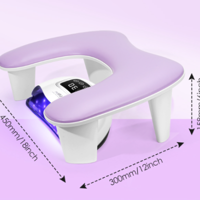 Apoio de Braços para Unhas em Pele Sintética – Formato U