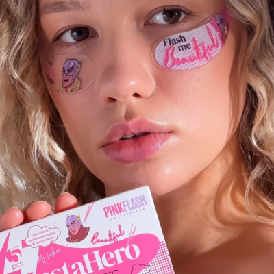 Pink Flash Kit Instahero Patches Instagramáveis 5 Pares