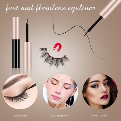 Pestanas Magnéticas Aparência Natural Reutilizáveis sem Cola 10 Pares