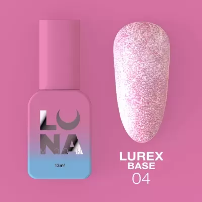 Lurex Base Pink Nº4 – Base Camuflagem Rosa com Glitter – 13 ml LUNAmoon