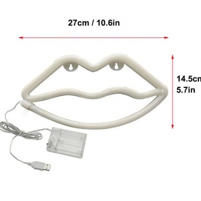 Decoração Neon Lábios