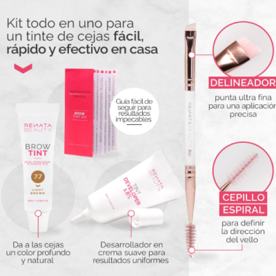 Kit de Tintura de Sobrancelha Cor Grafite RB RENATA BEAUTY - Entrega Imediata 🟢