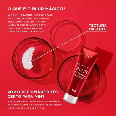 Primer Blur Mágico Textura Oil-Free L'Oréal Paris Revitalift - PRÉ-VENDA📍