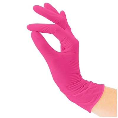 🌸 Luvas Rosa Nitrilo 100und