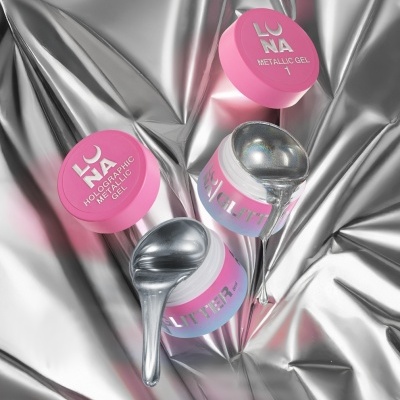 Holographic Metallic Gel – Gel Holográfico Metálico – 5 ml LUNAmoon