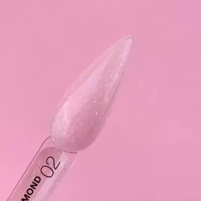 Diamond Gel Nº2 – Gel Construção Rosa Pastel Glitter – 15 ml LUNAmoon