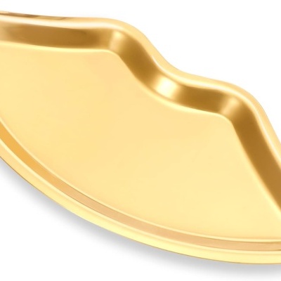 Bandeja Lábio Dourada Inox