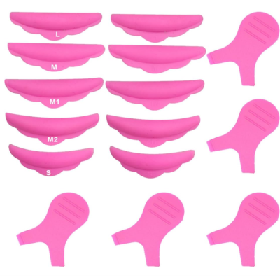 Kit Moldes de Silicone + Escovas Lifting Pestanas - 15 Peças