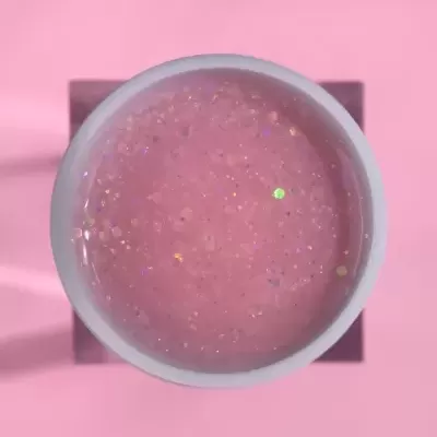 Diamond Gel Nº2 – Gel Construção Rosa Pastel Glitter – 15 ml LUNAmoon